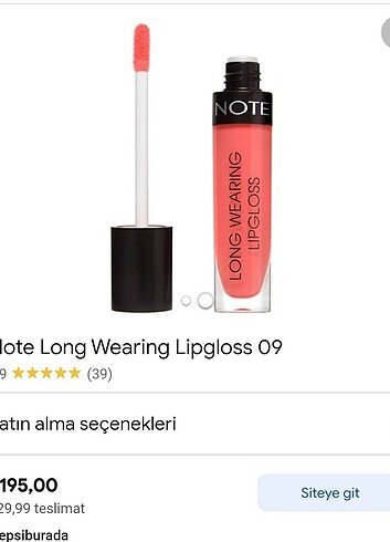  Beden Renk NOTE MARKA PARLAK RUJLAR