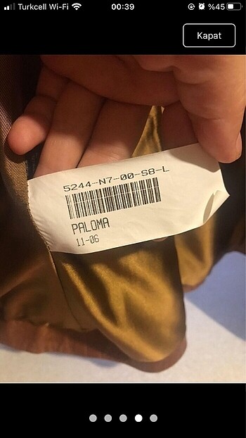 l Beden camel Renk Derimod ceket / mavi mont