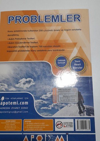 Apotemi Problemler soru bankasi