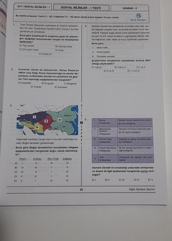 Sosyal Bilimler-1 AYT Branş Denemeleri 30x16