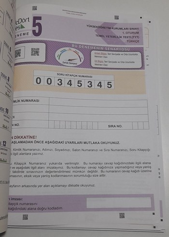 2020 Model TYT Türkçe Deneme Kitabı 12'li