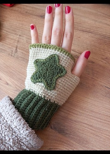 Örgü Parmaksız  Eldiven Kadın/Erkek - Görsel 2