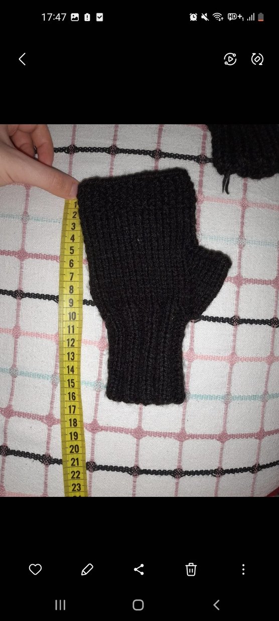 Örgü Parmaksız  Eldiven Kadın/Erkek - Görsel 5