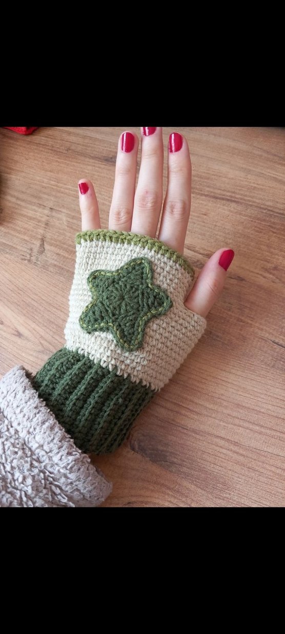 Örgü Parmaksız  Eldiven Kadın/Erkek - Görsel 2