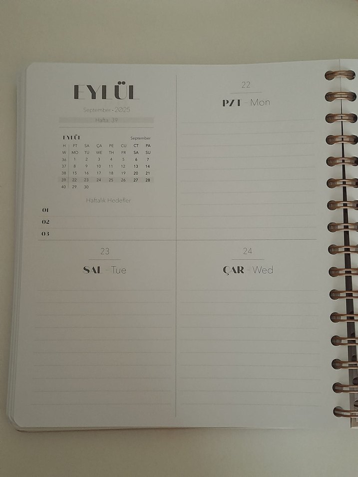 2024/2025 ajanda matt notebook - Görsel 3
