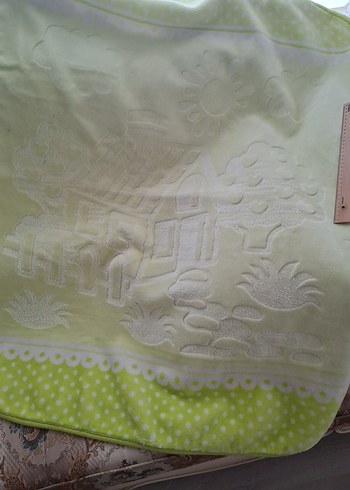 Nakışlı Yeşil Çocuk Battaniyesi - Görsel 2