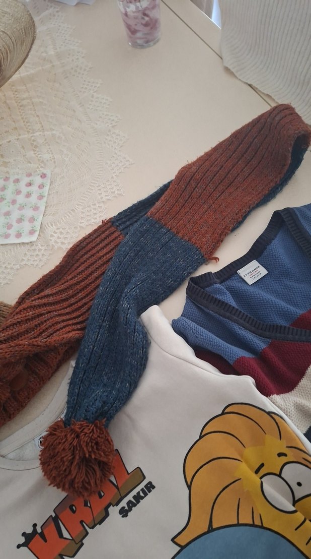 Çok Renkli Örgü Erkek çocuk Takımı - Görsel 5