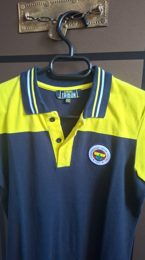 Sarı Lacivert Kısa Kollu Polo Tişört - Görsel 2