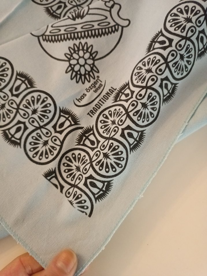 mavi otantik desen Masa Örtüsü - Görsel 5