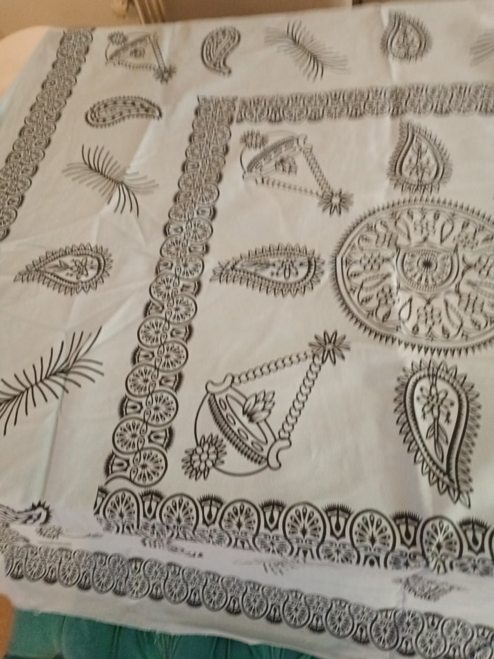 mavi otantik desen Masa Örtüsü - Görsel 2