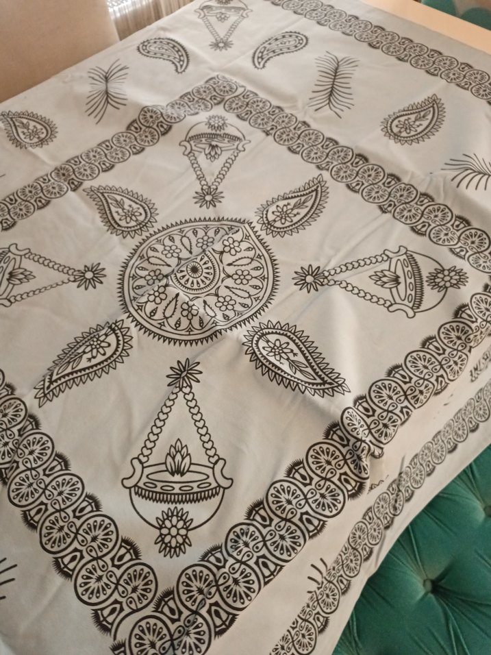 mavi otantik desen Masa Örtüsü - Görsel 4