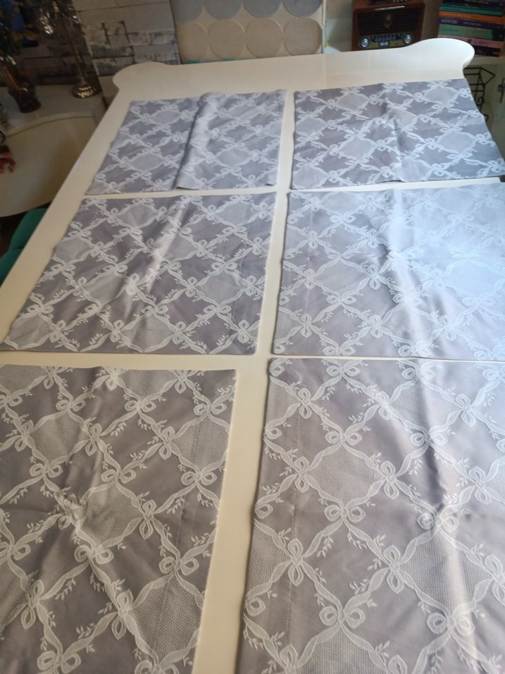 lila Desenli örtü yada misafir çay peçetesi36 ya 36 - Görsel 4