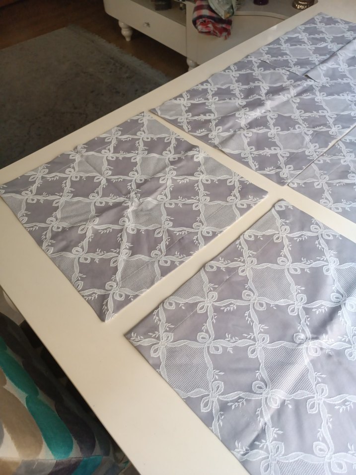 lila Desenli örtü yada misafir çay peçetesi36 ya 36 - Görsel 2