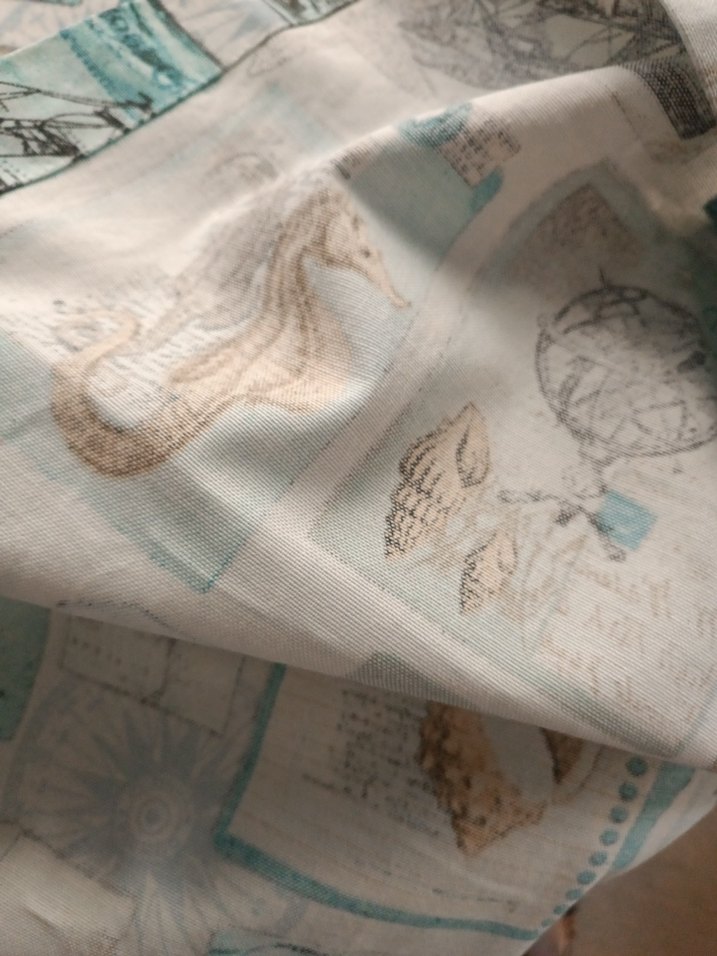 Turkuaz Vintage Baskılı Masa Örtüsü - Görsel 4