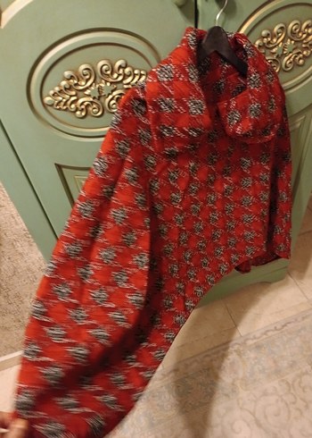 40 Beden Kırmızı panço