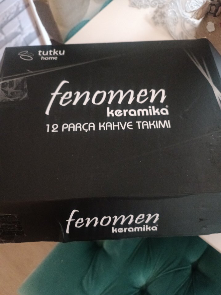 Siyah Seramik 6'lı Fincan ve Tabak Seti - Görsel 5