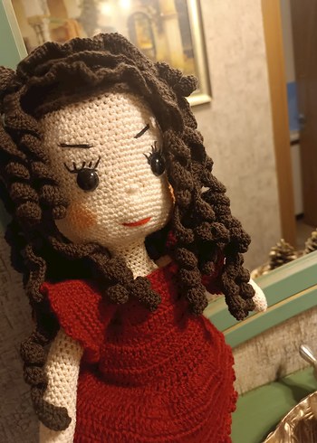 Kahverengi Saçlı Örgülü Bebek - Görsel 2