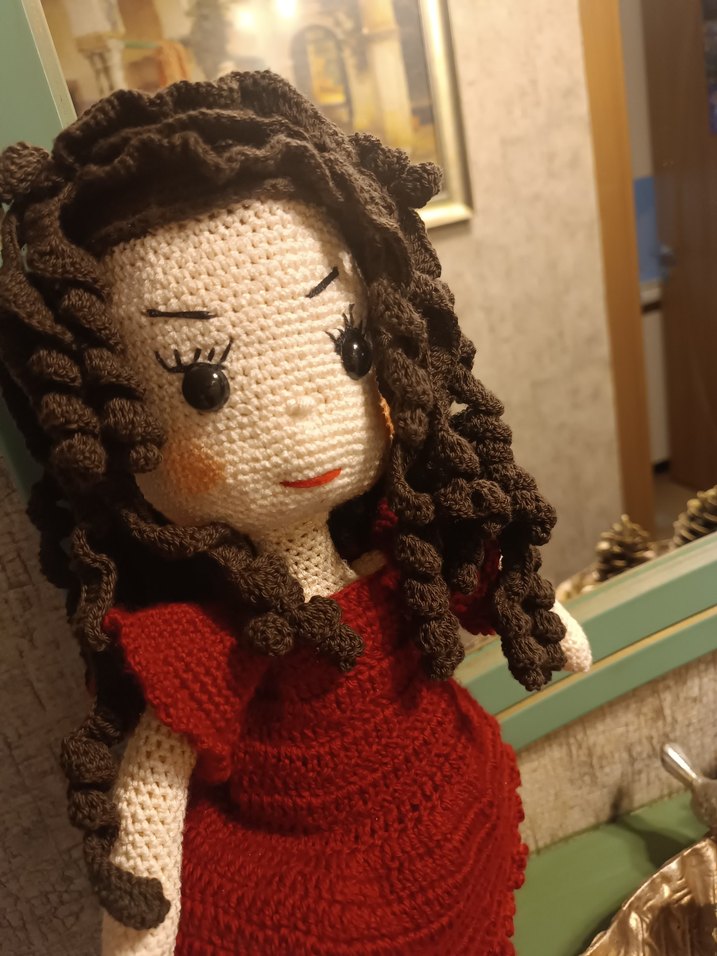 Kahverengi Saçlı Örgülü Bebek - Görsel 2