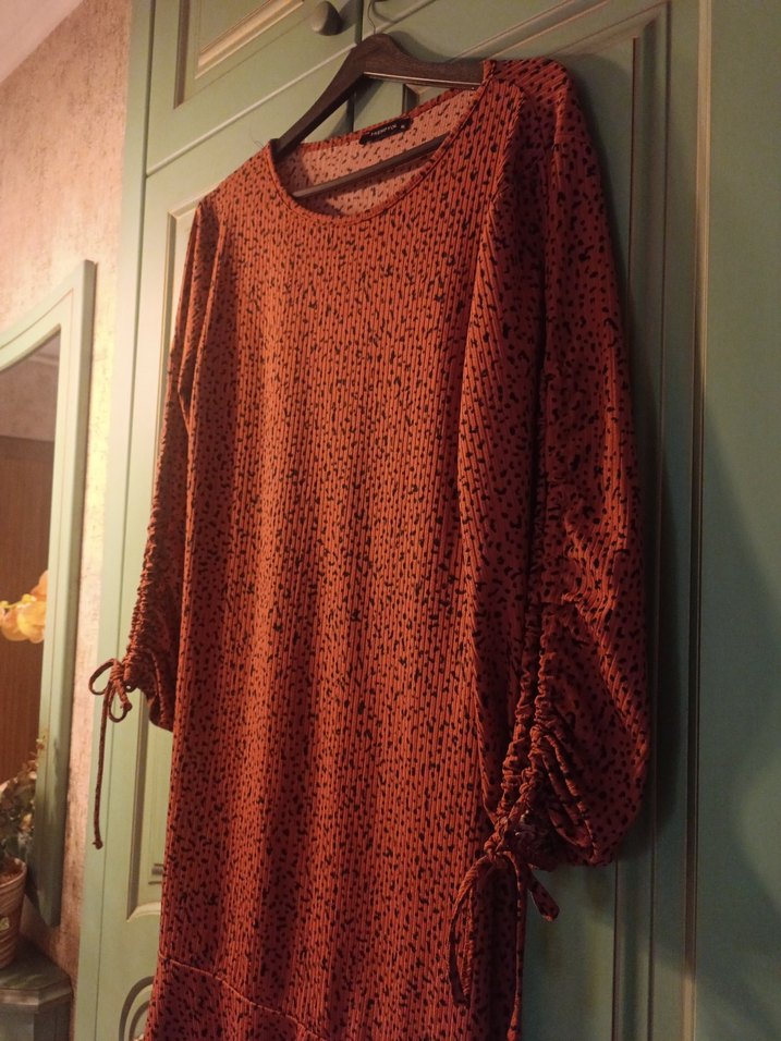 Bohem Tarz Örme Midi Elbise - Görsel 4