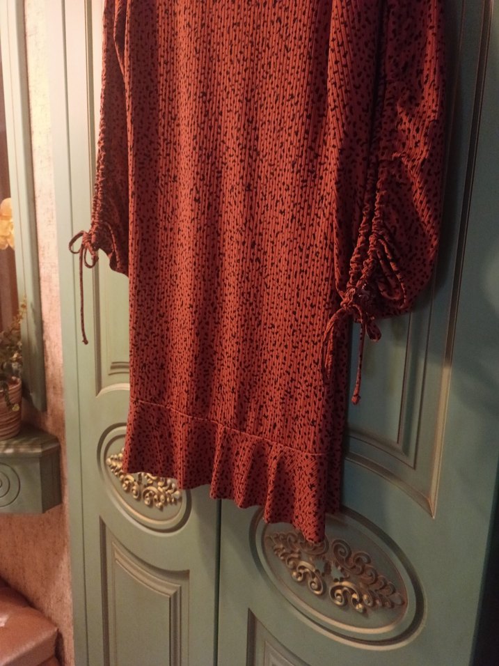 Bohem Tarz Örme Midi Elbise - Görsel 3