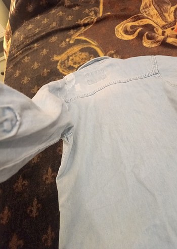 Gri Kadın Denim Ceket Düğmeli Uzun Kollu - Görsel 5