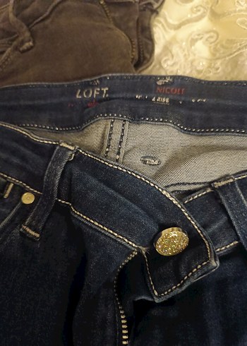 Gri ve lacivert Kadın Denim Pantolon dört tane - Görsel 7