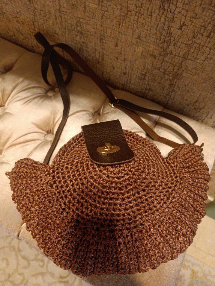 ı Örgü Bohem Kadın Çanta astarlı  - Görsel 2