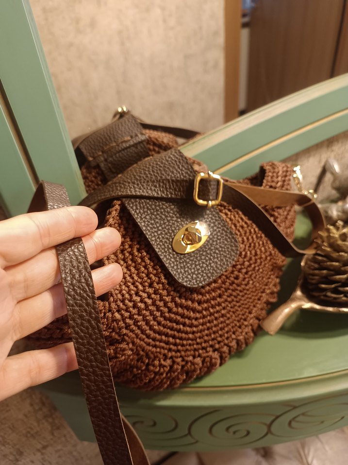 ı Örgü Bohem Kadın Çanta astarlı  - Görsel 3