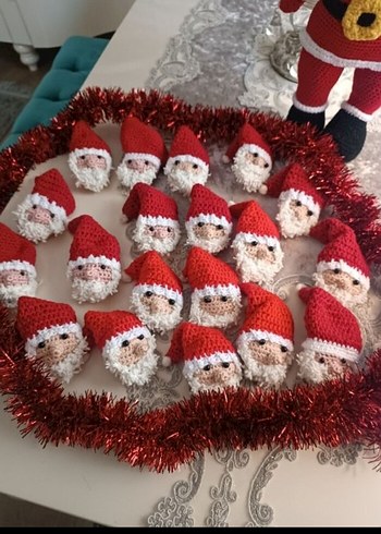 Renkli Kırmızı Noel Baba Süsleri - Görsel 6