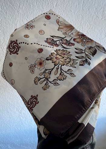 Kahverengi Bohem Kadın Fular - Görsel 2