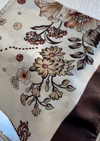 Kahverengi Bohem Kadın Fular - Görsel 3