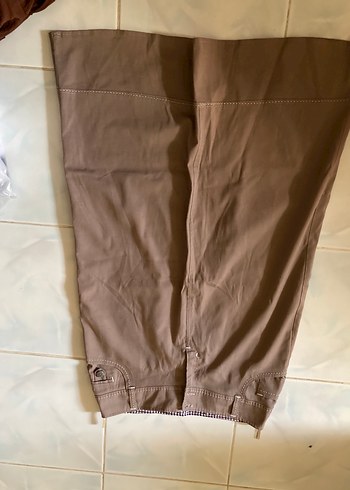 Zara Bej Keten Kemerli Rahat Kesim Kadın etek