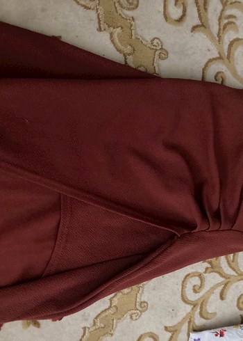 Bordo Kadın Midi Elbise - Görsel 3