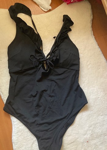 Fırfırlı Siyah Strappy Mayo