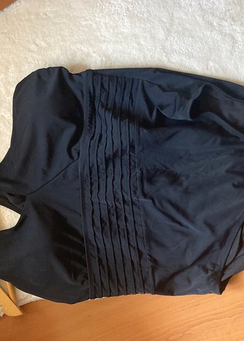 H&M Fırfırlı Siyah Strappy Mayo