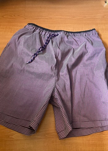 Mor Mini Erkek Yüzme Şortu, Bol Kesim, Kemerli - Görsel 2