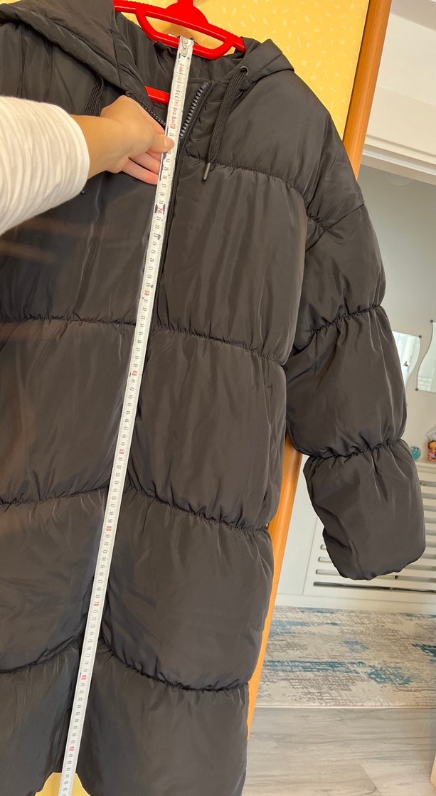 Kadın şişme mont uzun - Görsel 5