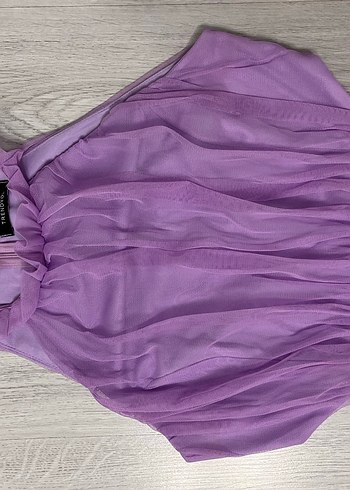 Lila elbise - Görsel 6