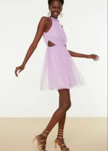 Lila elbise - Görsel 2