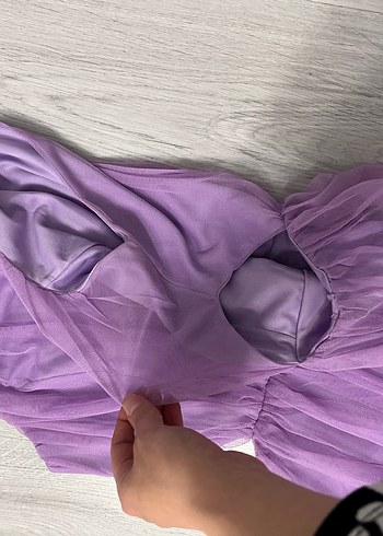 Lila elbise - Görsel 7