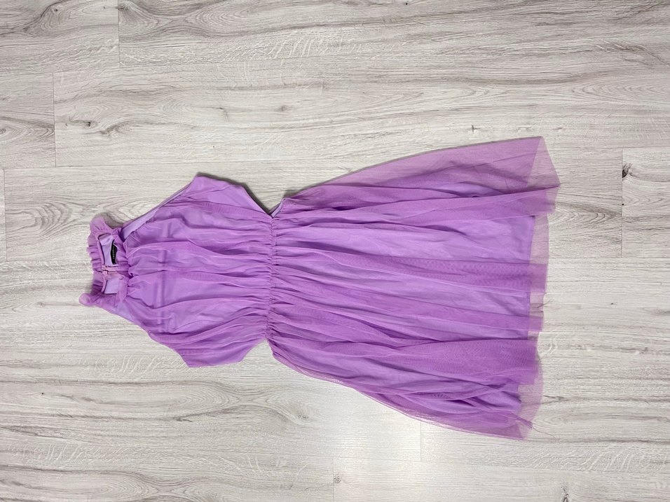 Lila elbise - Görsel 4