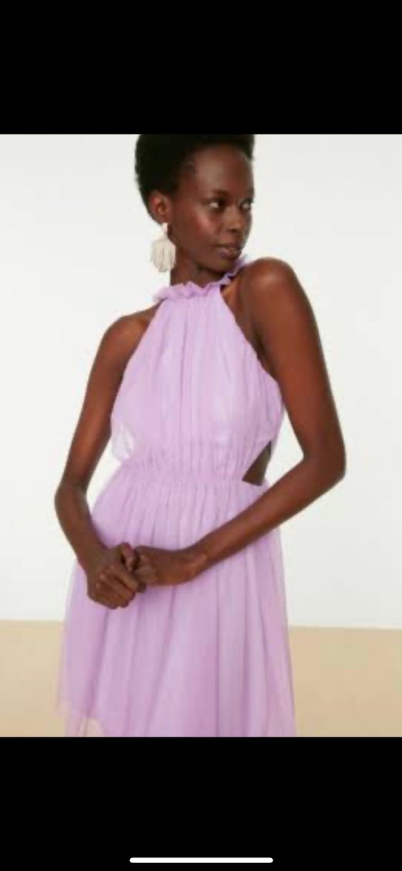 Lila elbise - Görsel 3