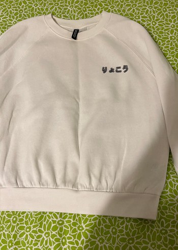 Beyaz Kadın Sweatshirt - Görsel 2