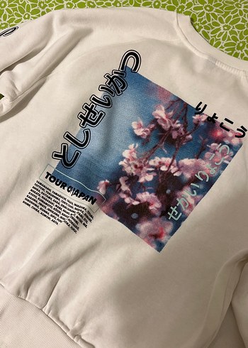 Beyaz Kadın Sweatshirt - Görsel 6