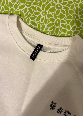 Beyaz Kadın Sweatshirt - Görsel 4