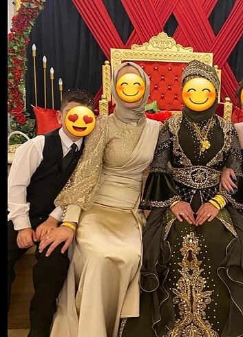Tesettür saten abiye
