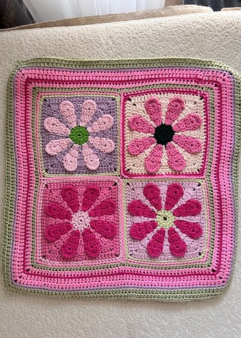 Bohem Çiçek Desenli Kırlent Kılıfı - Görsel 3