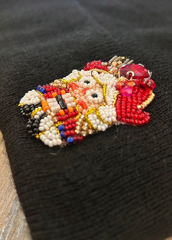 Fındık kıran işlemeli bere - Görsel 2