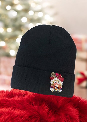 Fındık kıran işlemeli bere - Görsel 7