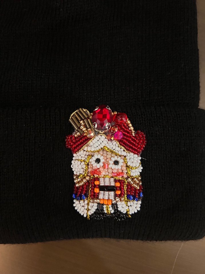 Fındık kıran işlemeli bere - Görsel 5